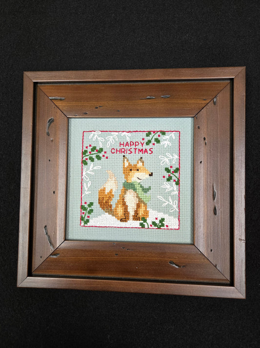 Christmas Fox  - framed model