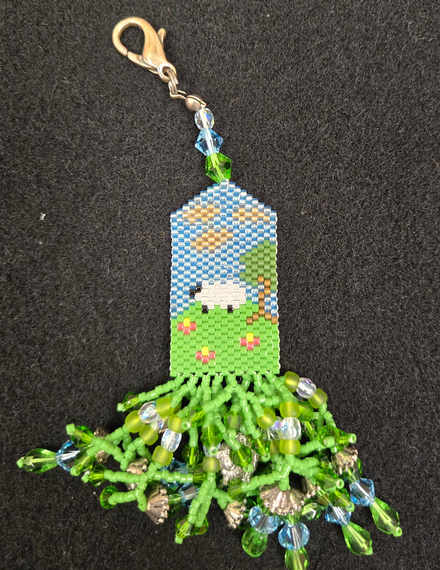 Lamb beaded fob - model