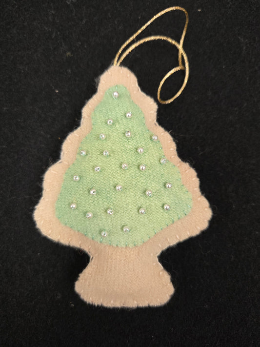 Tree Sugar Cookie ornament - wool