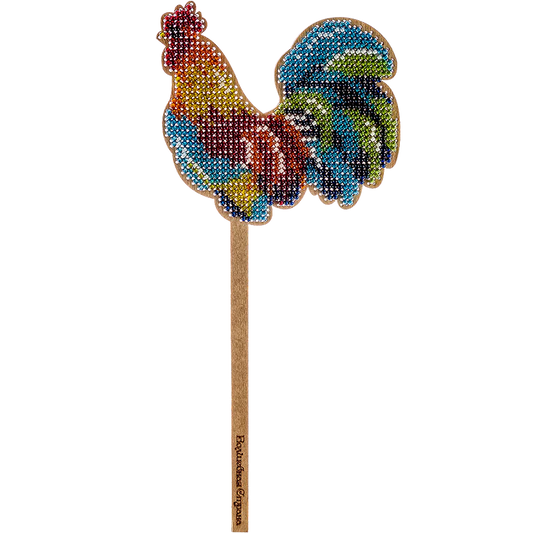 Bead Embroidery on Wood Kit - Rooster