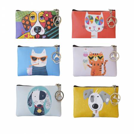 Cat and Dog Zippered Pouches