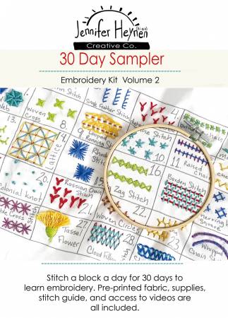 30 Day Sampler Embroidery kit - Vol 2