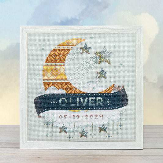 Modern Baby Sampler: Moon & Stars