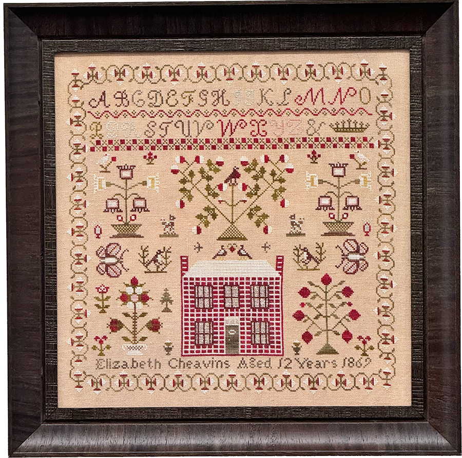 Elizabeth Cheavins 1869 Sampler & Pinwheel