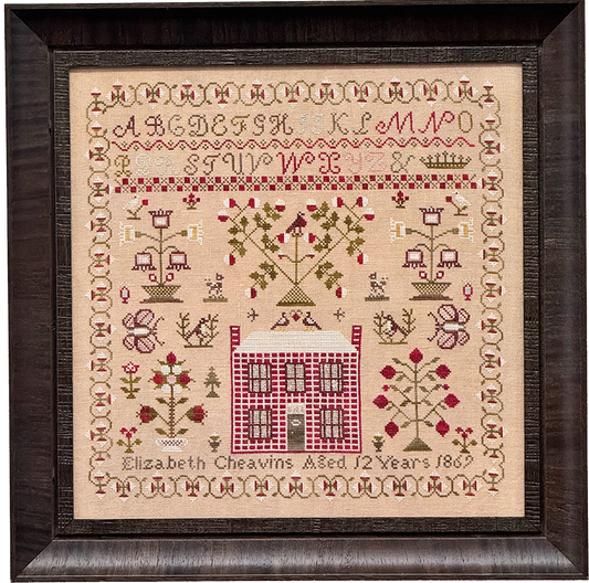 Elizabeth Cheavins 1869 Sampler & Pinwheel